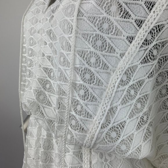 (SOLD)JCL PARIS | White Lace Boho Dress Small - Picture 9 of 9